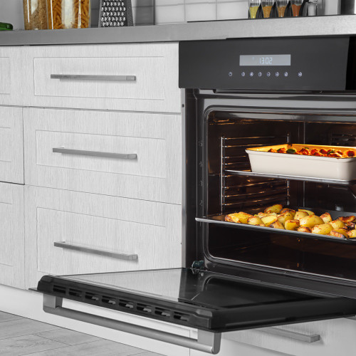 Sealey Baridi 60cm Built-In Fan Assisted, Single, Integrated 10 Function Electric Oven, Touchscreen Controls, 72L Capacity, Black (DH199)