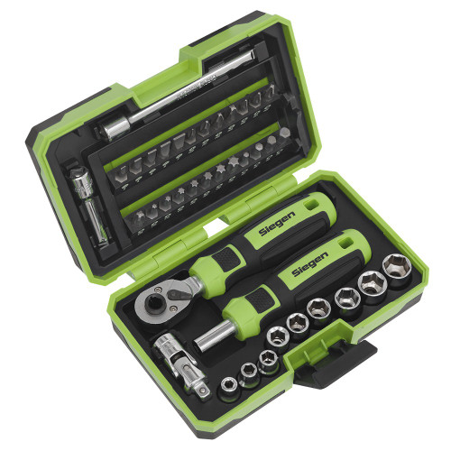 Sealey Socket & Bit Set 38pc 1/4"Sq Drive (S01255) Sealey Socket & Bit Set 38pc 1/4"Sq Drive (S01255)