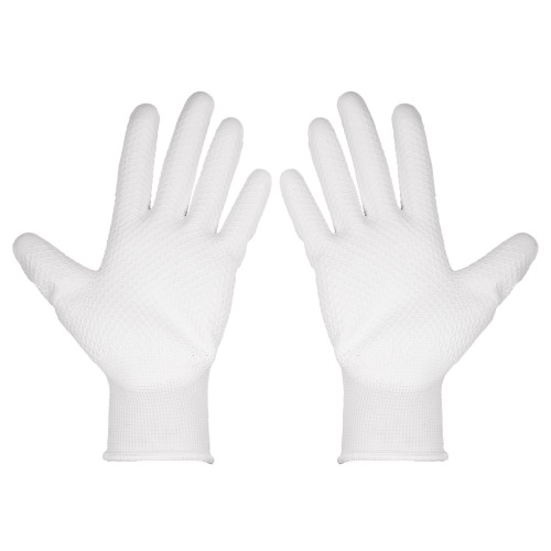 Sealey White Precision Grip gloves - (X-Large) - Pack of 6 Pairs (SSP50XL/6)