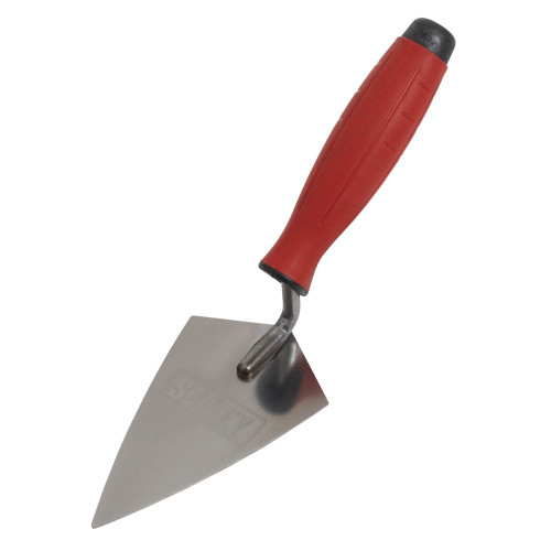 Sealey Stainless Steel Sharp Pointing Trowel - Rubber Handle - 140mm (T1222)