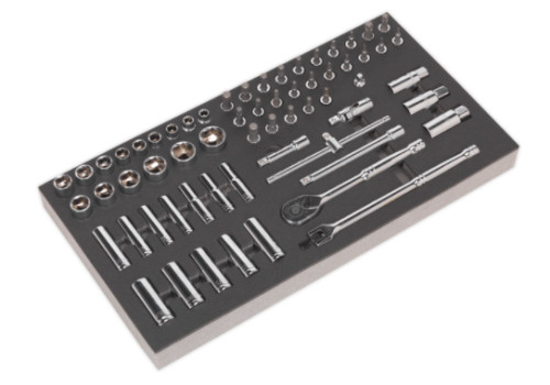 Siegen By Sealey S01120 62pc 3/8"Sq Drive Socket Set with Tool Tray Siegen By Sealey S01120 62pc 3/8"Sq Drive Socket Set with Tool Tray