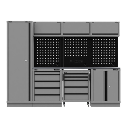 Sealey Superline Pro APMSBESTACK02SS Black Edition Modular Storage System 2.64m - Stainless Steel Worktop