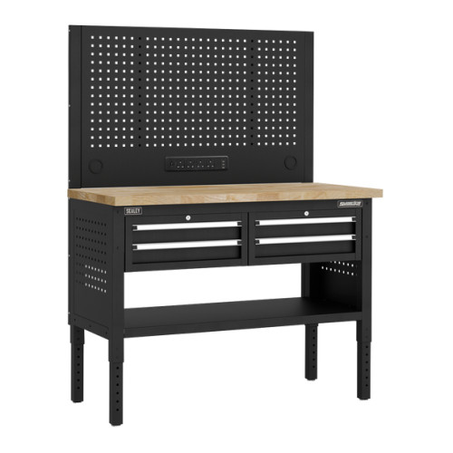 Sealey Superline PRO Modular Workbench with 4 Drawers Wooden Worktop 1265mm (APMWB50COMBO2W) Sealey Superline PRO Modular Workbench with 4 Drawers Wooden Worktop 1265mm (APMWB50COMBO2W)