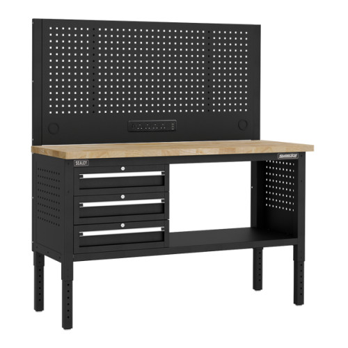 Sealey Superline PRO Modular Workbench with 3 Drawers Wooden Worktop 1525mm (APMWB60COMBO1W) Sealey Superline PRO Modular Workbench with 3 Drawers Wooden Worktop 1525mm (APMWB60COMBO1W)