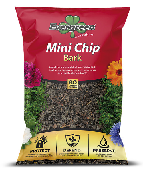 Evergreen Mini Chip Bark 60L Bag