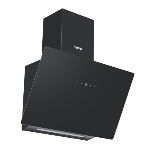 Sealey Baridi Angled Chimney Cooker Hood with Touch Controls & Carbon Filters 60cm - Black Glass (DH105)