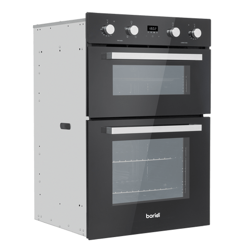 Sealey Baridi 90cm Built-In Double Oven, 88L Capacity, Energy Rating A - Black (DH279)