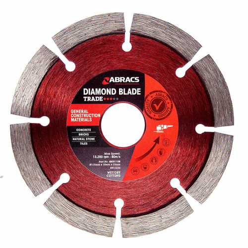 Abracs ABDD115M Diamond Blade General Purpose 115mm x 10mm x 22mm