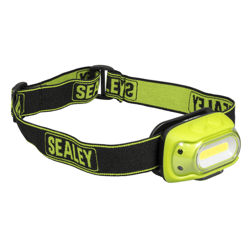 Sealey Rechargeable Head Torch with Auto-Sensor 8W COB LED - Green (HT08RG)