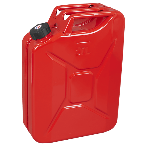 Sealey Screw Cap Metal Jerry Can 20L - Red (JC20SCR)