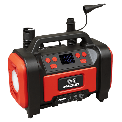 Sealey Tyre Inflator & High-Volume Air Pump 12V/230V AC (MAC13D)