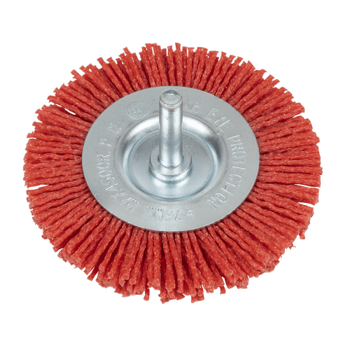 Sealey 75mm Nylon Filament Circular Brush with 6mm Shaft (NFBC75)