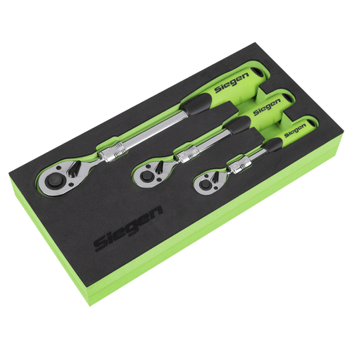 Sealey Siegen Extendable Ratchet Wrench Set 3pc (S01285)