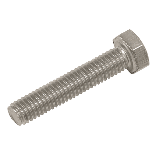 Sealey Stainless Steel Hex Head Set Screw DIN 933 - M5 X 25 A2 - Pack of 50 (S525)