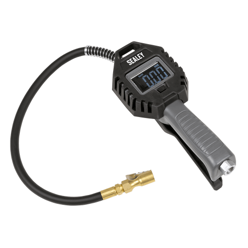 Sealey Digital Tyre Inflator with Clip on Connector & Rechargeable Digital Display (SA500)