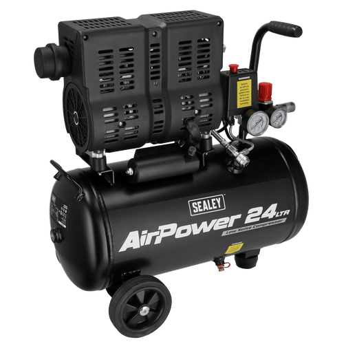 Sealey 24L Low Noise Oil Free Direct Drive Air Compressor 1hp (SAC2400S)
