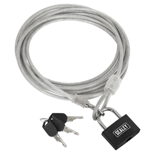Sealey Motorcycle Cable Lock 3m (SHGCL3)