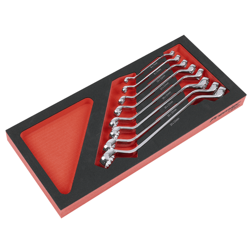 Sealey Premier Deep Offset Spanner Set with Tool Tray 8pc (TBT51)