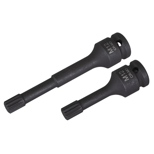 Sealey M12 Wheel Bearing Hub Spline Socket Bits for VAG 2pc (VS0100)