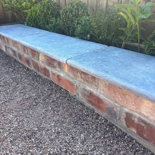 Single Bullnose Melly Grey Egyptian Limestone Coping 600 x 300 x 30mm