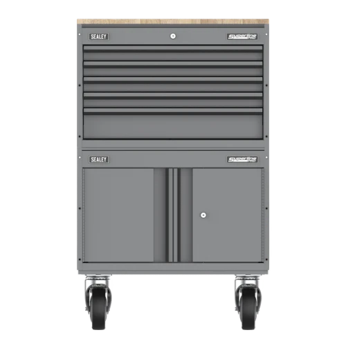 Sealey Superline Pro APMSCCOMBO7 Mobile Storage System with Rubber Worktop 678mm (APMSCCOMBO7)