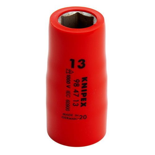 Knipex 984713 Hexagonal Socket VDE 1000V - 1/2 Inch Drive - 13mm