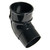 Round Gutter Down Pipe 112.5° Offset Bend 68mm Diameter Black