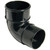 Round Gutter Down Pipe 92.5° Offset Bend 68mm Diameter Black