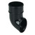 Round Gutter Down Pipe Shoe 68mm Diameter Black