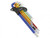 Ball-End Hex Key Set Extra-Long 9pc Colour-Coded Imperial (AK7198)
