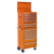 Topchest, Mid-Box & Rollcab Combination 14 Drawer with Ball Bearing Slides - Orange (APSTACKTO)