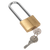 Brass Body Padlock with Brass Cylinder Long Shackle 40mm (S0989)