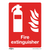 Prohibition Safety Sign - Fire Extinguisher - Rigid Plastic - Pack of 10 (SS15P10)