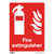 Prohibition Safety Sign - Fire Extinguisher - Self-Adhesive Vinyl - Pack of 10 (SS15V10)