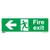 Safe Conditions Safety Sign - Fire Exit (Left) - Rigid Plastic - Pack of 10 (SS25P10)