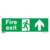 Safe Conditions Safety Sign - Fire Exit (Up) - Self-Adhesive Vinyl - Pack of 10 (SS28V10)