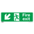 Safe Conditions Safety Sign - Fire Exit (Down Left) - Rigid Plastic (SS34P1)