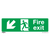 Safe Conditions Safety Sign - Fire Exit (Down Left) - Self-Adhesive Vinyl - Pack of 10 (SS34V10)