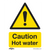 Warning Safety Sign - Caution Hot Water - Rigid Plastic (SS38P1)