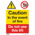 Warning Safety Sign - Caution Do Not Use Lift - Rigid Plastic - Pack of 10 (SS43P10)