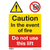 Warning Safety Sign - Caution Do Not Use Lift - Self-Adhesive Vinyl - Pack of 10 (SS43V10)