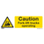 Warning Safety Sign - Caution Fork-Lift Trucks - Rigid Plastic (SS44P1)