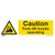 Warning Safety Sign - Caution Fork-Lift Trucks - Self-Adhesive Vinyl - Pack of 10 (SS44V10)