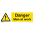 Warning Safety Sign - Danger Men At Work - Rigid Plastic (SS46P1)