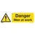 Warning Safety Sign - Danger Men At Work - Rigid Plastic - Pack of 10 (SS46P10)