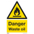 Warning Safety Sign - Danger Waste Oil - Self-Adhesive Vinyl - Pack of 10 (SS60V10)