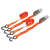Ratchet Tie Down 25mm x 4m Polyester Webbing with S-Hooks 500kg Breaking Strength - Pair (TD0540S2)