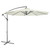 Sealey Dellonda Ø3m Banana Parasol/Umbrella for Garden, Patio with Crank Handle, 8 Ribs and Cover, Cream Canopy (DG265)