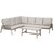 Sealey Dellonda Fusion 4-Piece Outdoor Garden Corner Sofa & Coffee Table Set, Aluminium (DG57)