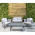 Sealey Dellonda Echo 4-Piece Aluminium Outdoor Garden Sofa Arm Chair & Coffee Table Set (DG59)